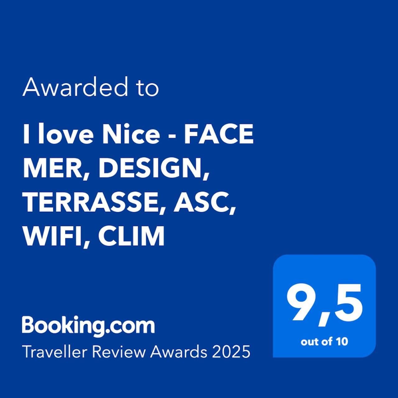 I Love Nice - Face Mer, Design, Terrasse, Asc, Wifi, Clim Apartment Exterior photo